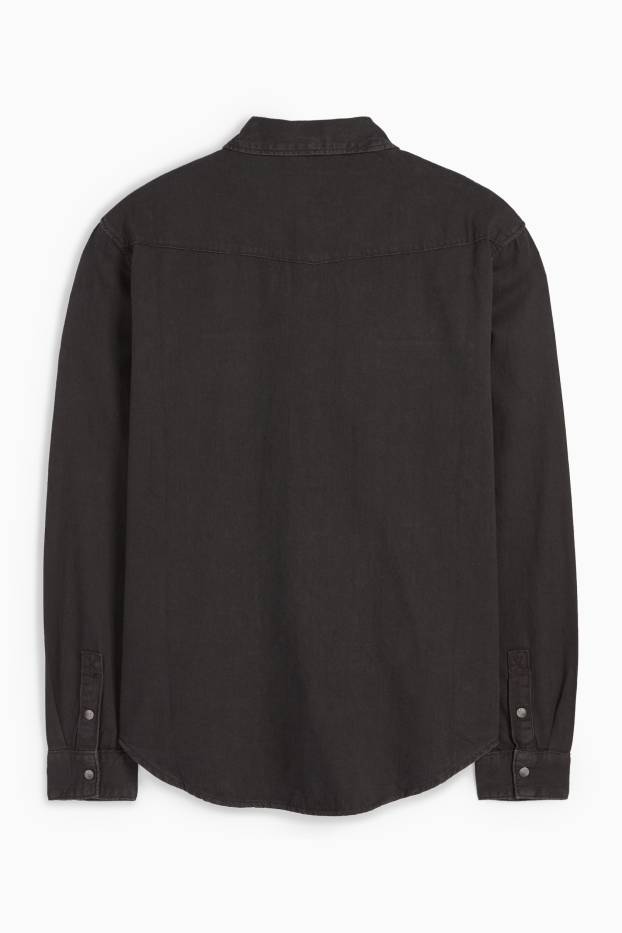 Home - Camisa texana - regular fit - Kent - negre