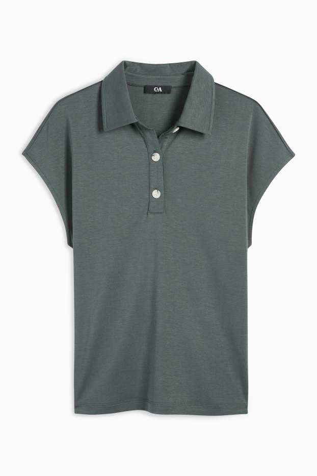 Dames - Poloshirt - donkergroen