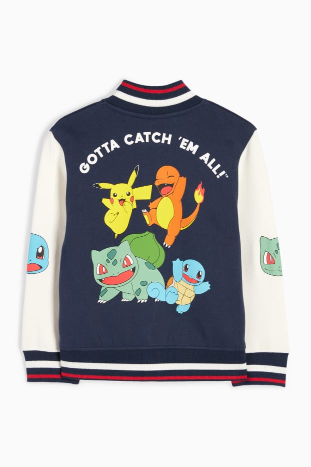Enfants garçons - Pokémon - veste style universitaire - bleu foncé
