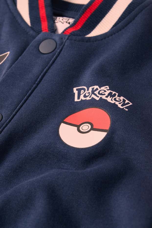 Enfants garçons - Pokémon - veste style universitaire - bleu foncé