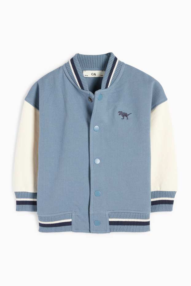 Enfants garçons - Dinosaure - veste universitaire - bleu