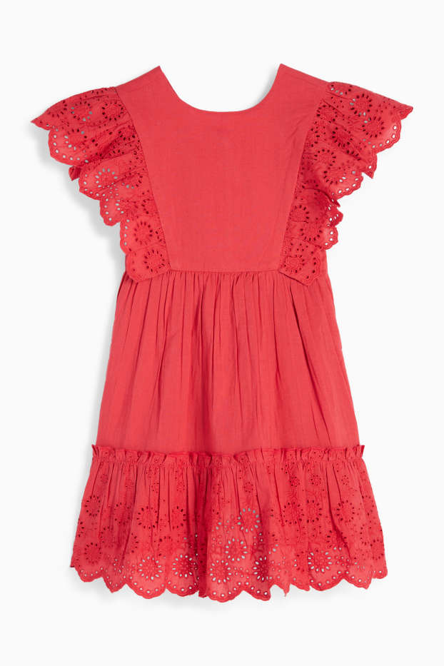 Children Girls - Dress - red