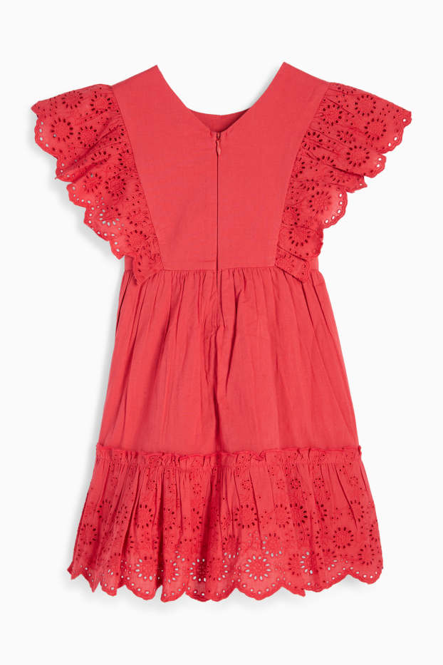 Children Girls - Dress - red