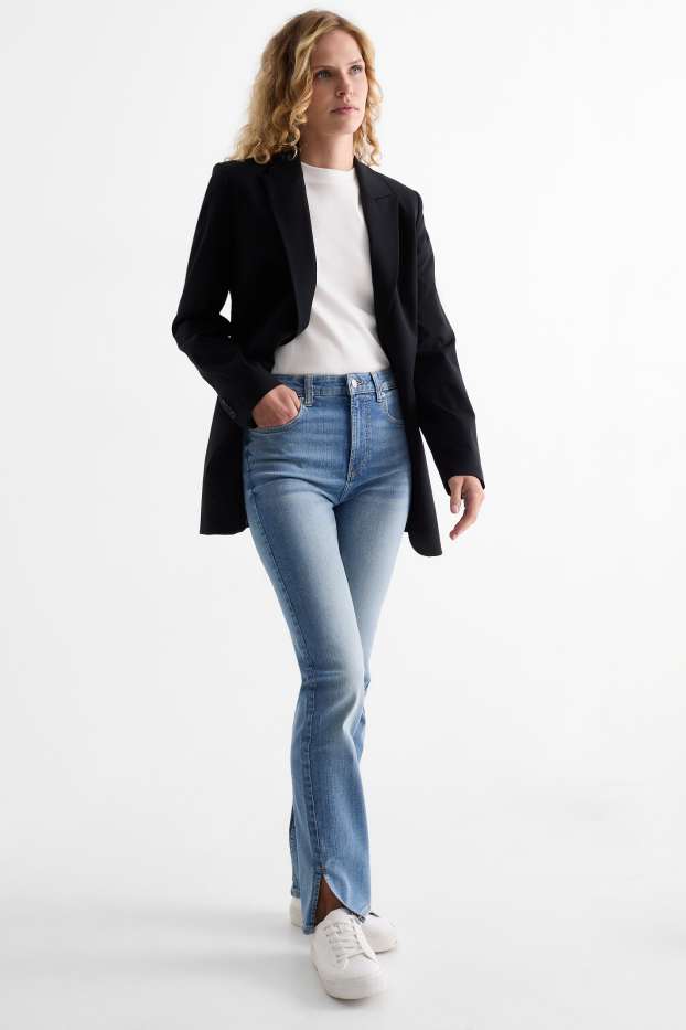 Femmes - Straight jean - high waist - jean bleu clair