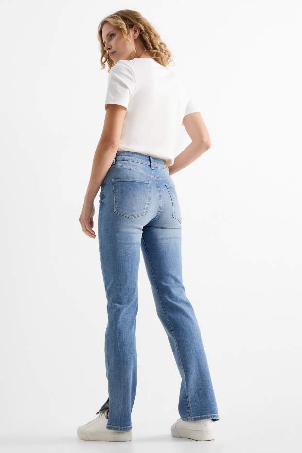 Femmes - Straight jean - high waist - jean bleu clair