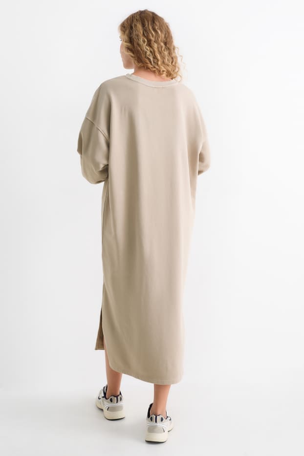 Femei - Rochie din molton - bej