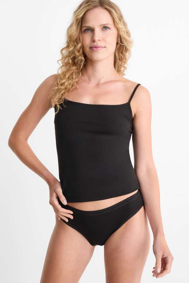 Dames - Set van 4 - slip - zwart