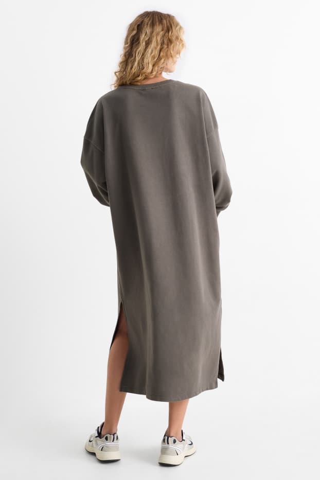 Women - Sweatshirt dress - dark brown