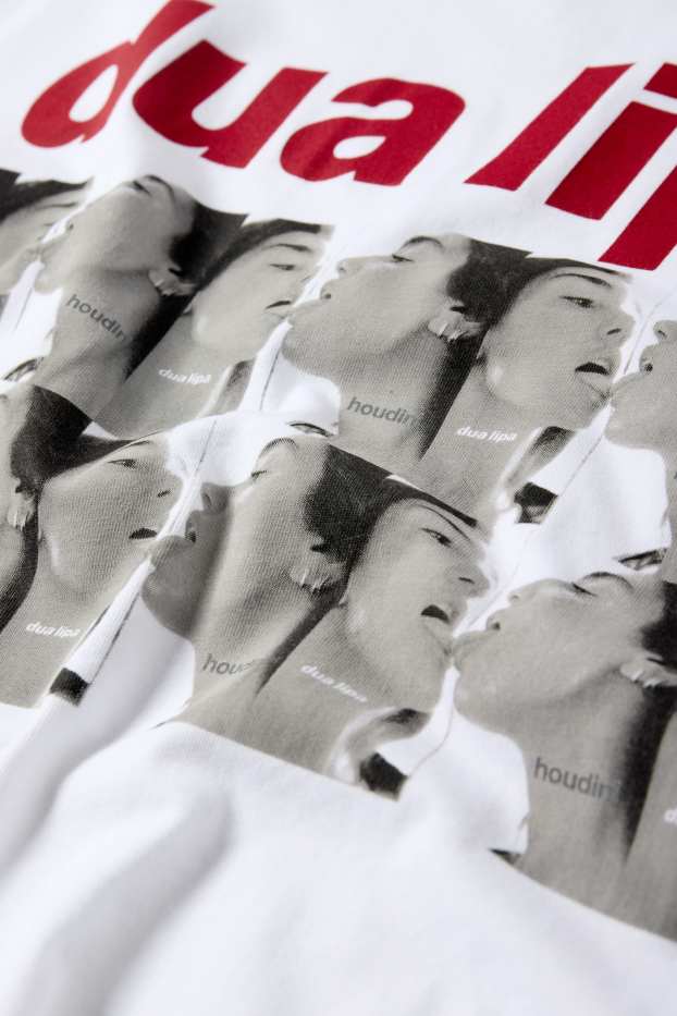 Damen - T-Shirt - Dua Lipa - cremeweiss