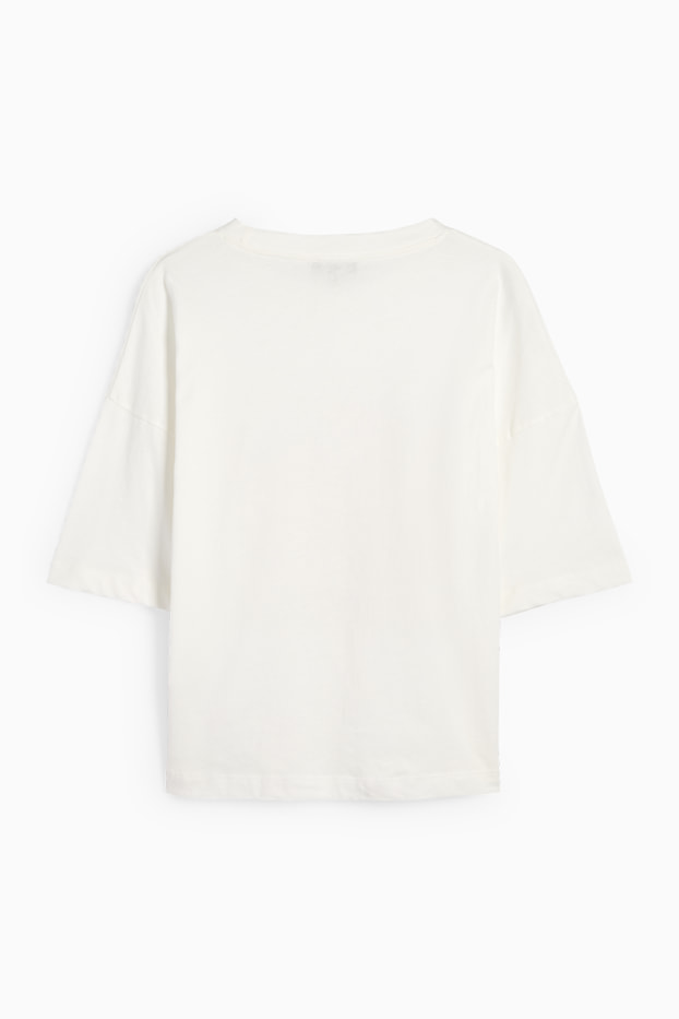 Donna - T-shirt - bianco crema