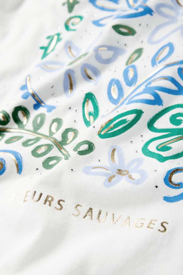 Femmes - T-shirt - blanc crème