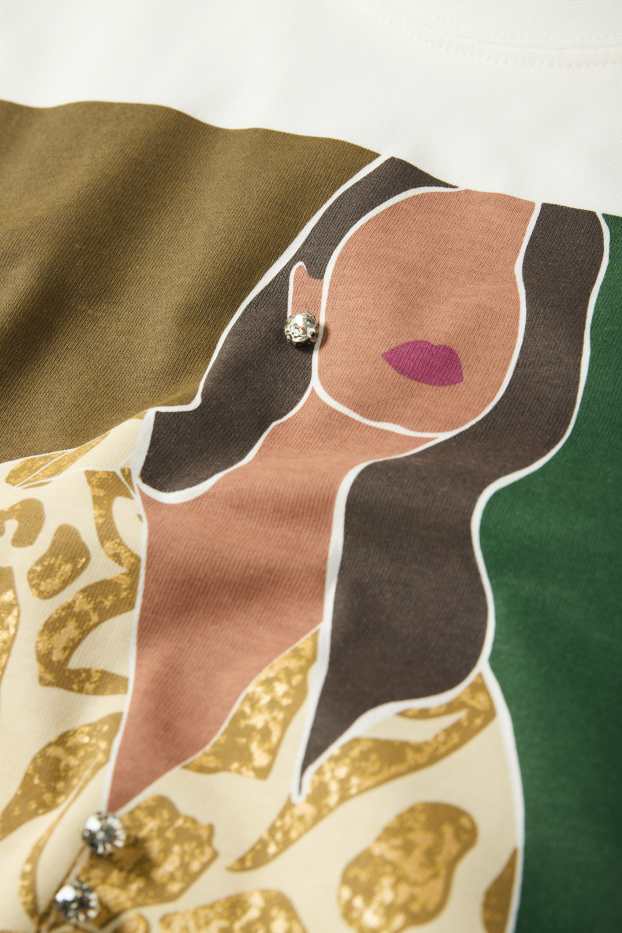 Women - T-shirt - cremewhite
