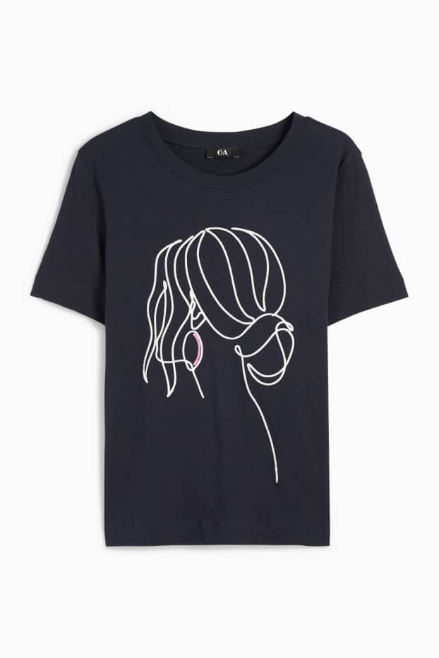Damen - T-Shirt - dunkelblau