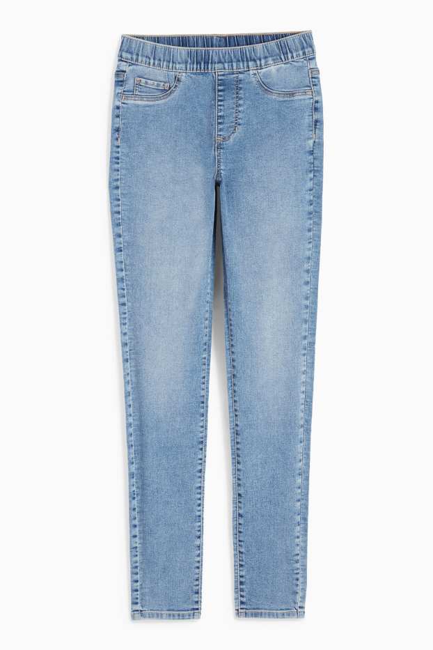 Donna - Jeggings - vita media - skinny fit - jeans azzurro