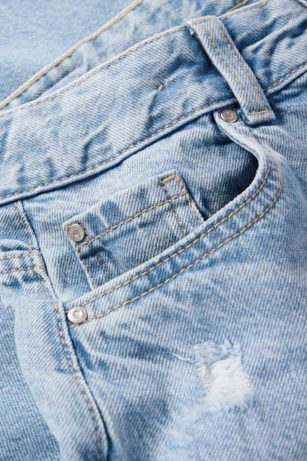 Enfants filles - Short en jean baggy - jean bleu clair