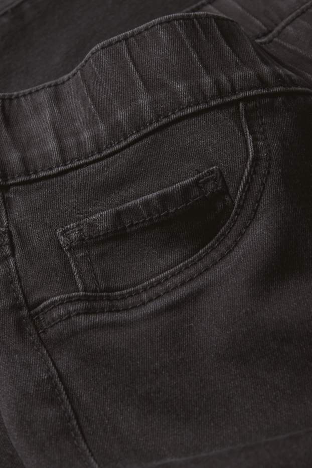 Dámské - Džegíny - mid waist - skinny fit - džíny - tmavošedé