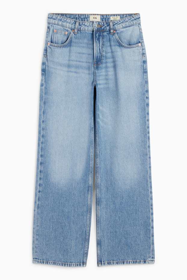 Dámské - Baggy jeans - mid waist - džíny - světle modré
