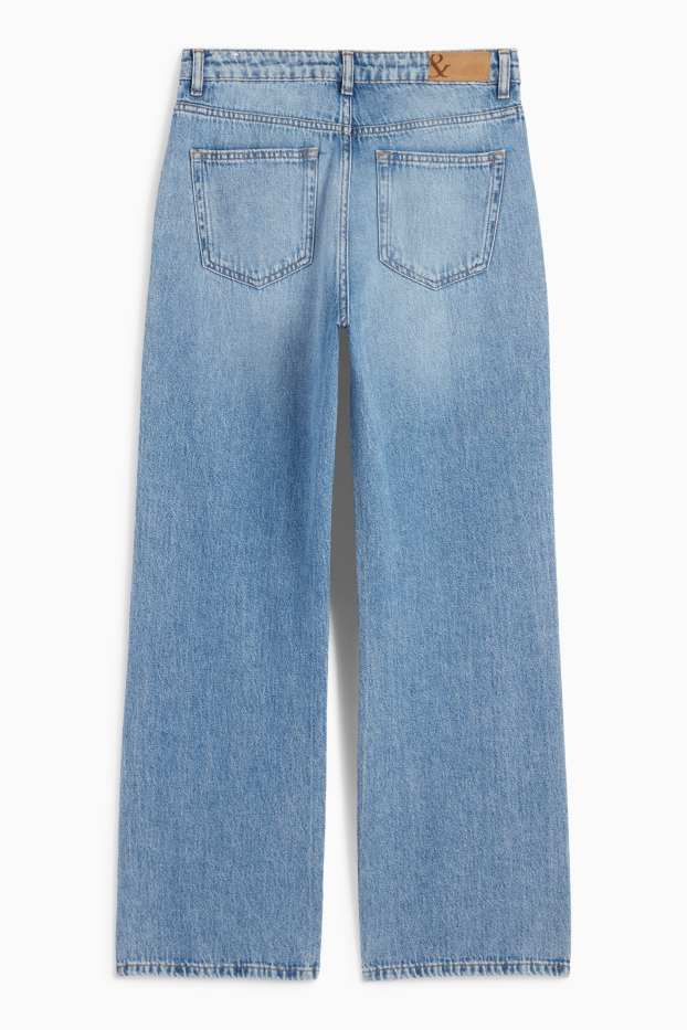 Dámské - Baggy jeans - mid waist - džíny - světle modré