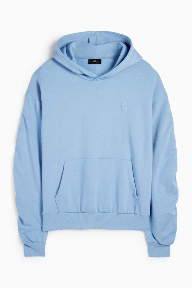 Heren - Oversized hoodie - lichtblauw