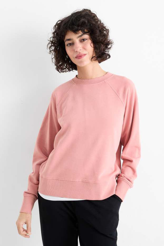 Dames - Basic sweatshirt - roze