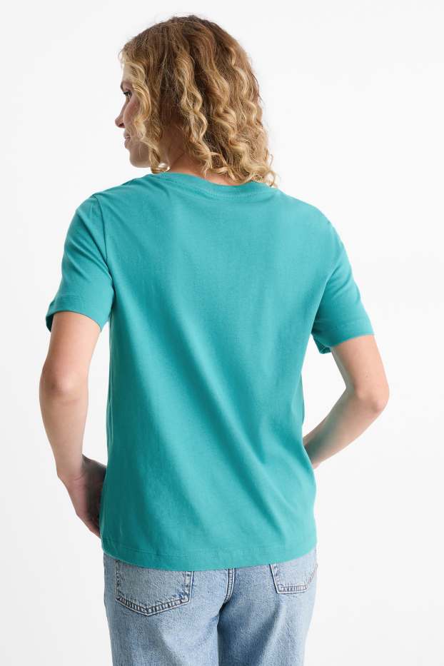Dames - Set van 2 - T-shirt - turquoise