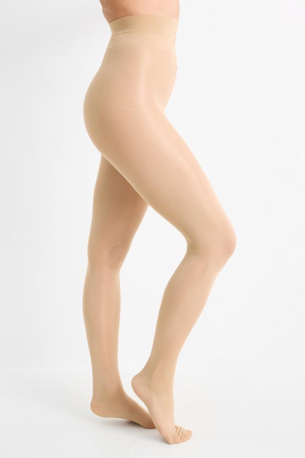 Kobiety - Cienkie rajstopy - LYCRA® - 70 DEN - jasny beż