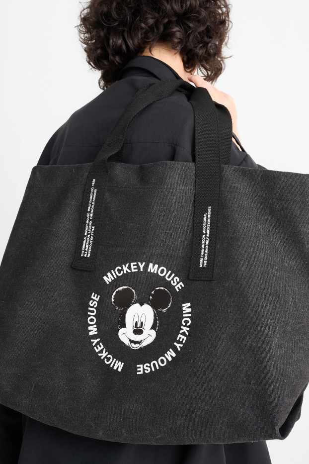 Donna - Shopper grande - Topolino - nero
