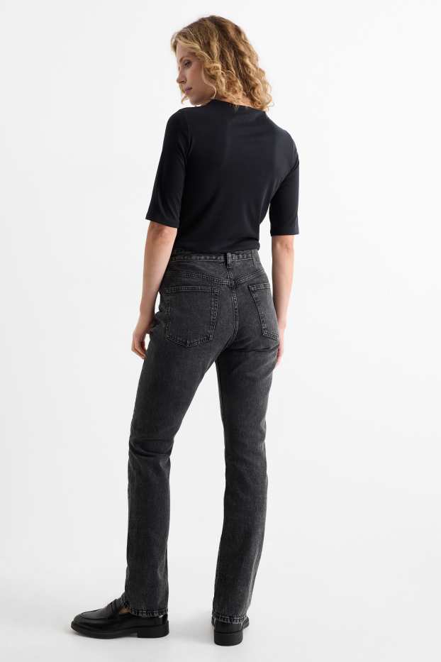 Donna - Vintage straight jeans - vita media - LYCRA® - jeans grigio