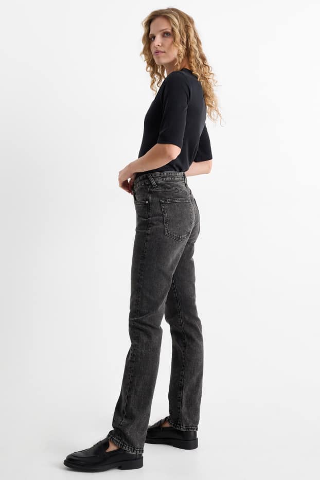 Donna - Vintage straight jeans - vita media - LYCRA® - jeans grigio