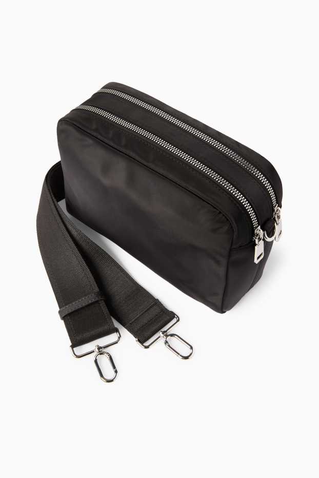 Women - Crossbody bag with detachable bag strap - black