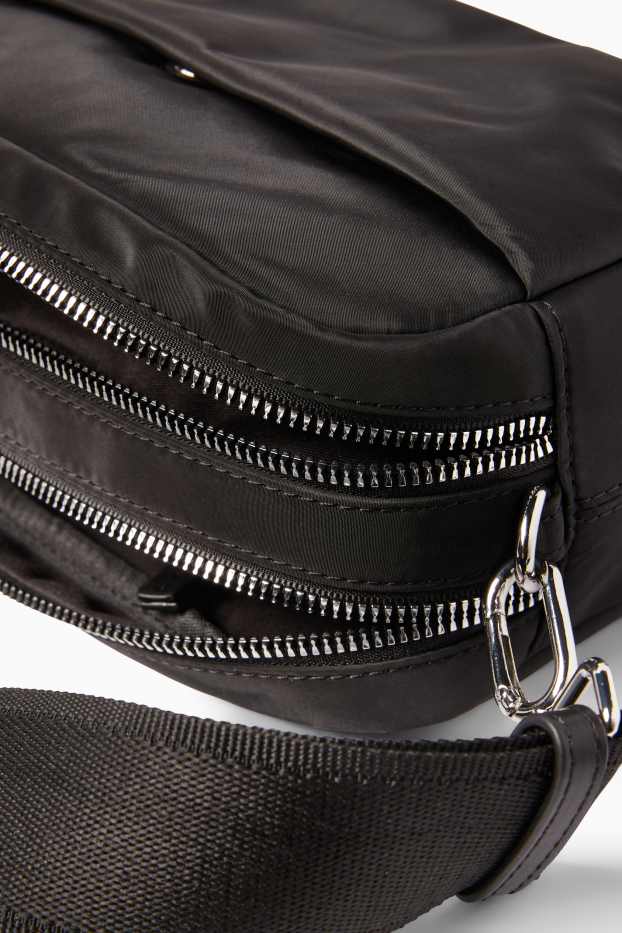 Women - Crossbody bag with detachable bag strap - black