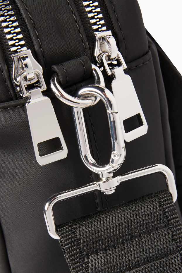 Women - Crossbody bag with detachable bag strap - black