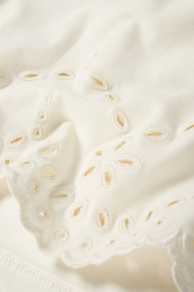 Dzieci dziewczynki - Koszulka z krótkim rękawem - kremowobiały