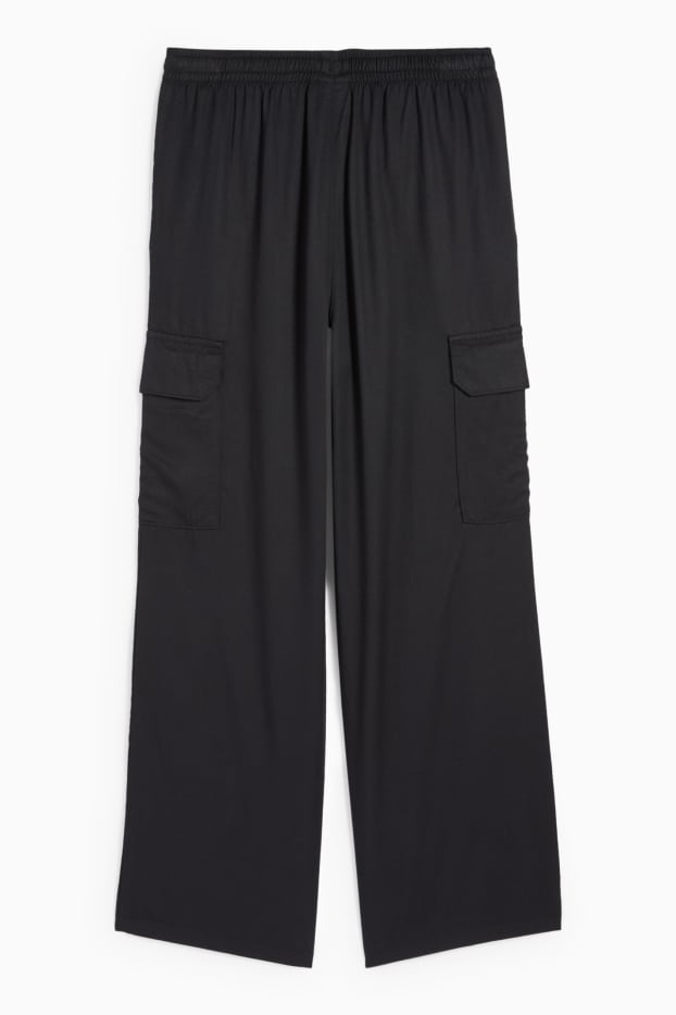 Bambine - Pantaloni cargo - nero