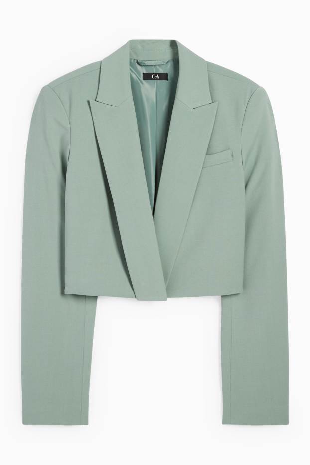 Dámské - Krátký blejzr - relaxed fit - zelená