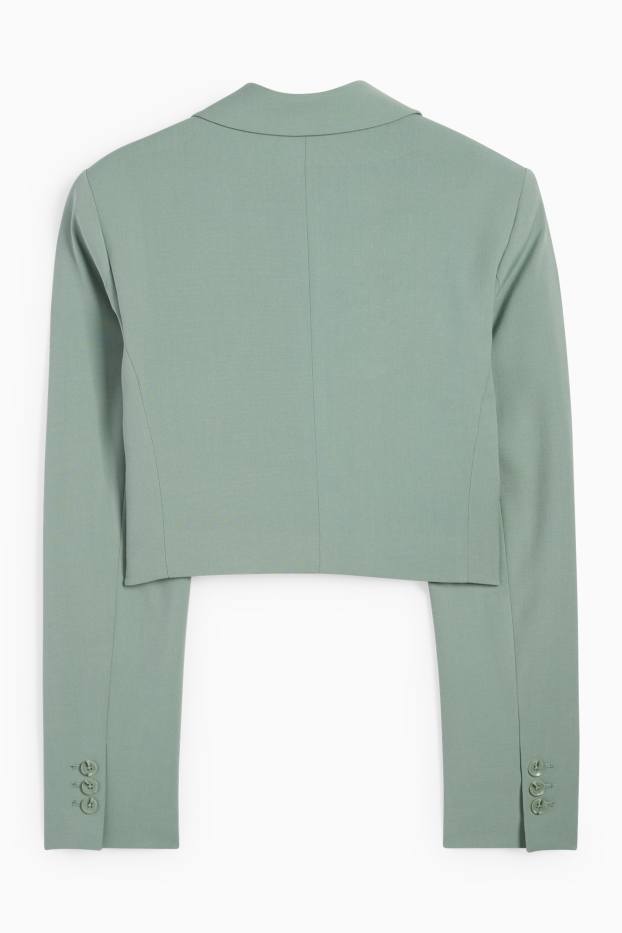 Dámské - Krátký blejzr - relaxed fit - zelená