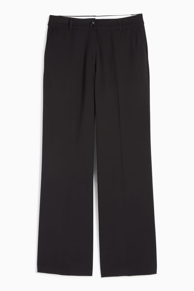 Femei - Pantaloni office - talie medie - straight fit - mix & match - negru