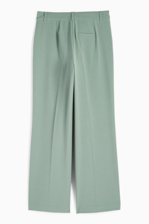 Femmes - Pantalon de bureau - mid waist - straight fit - Mix & Match - vert clair
