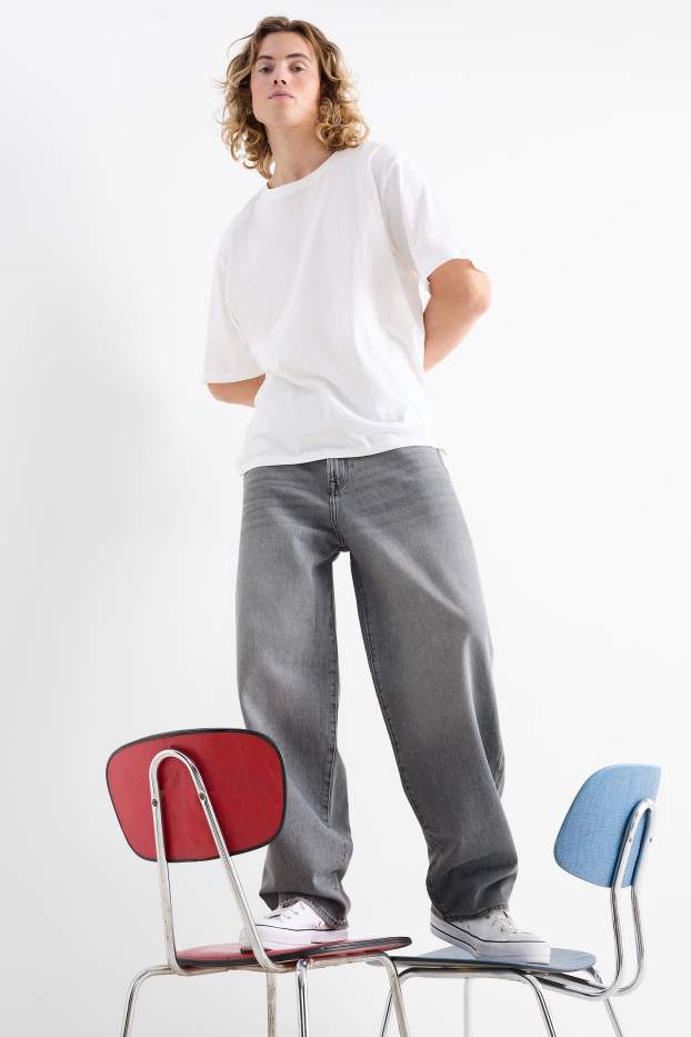 Heren - Baggy jeans - jeanslichtgrijs