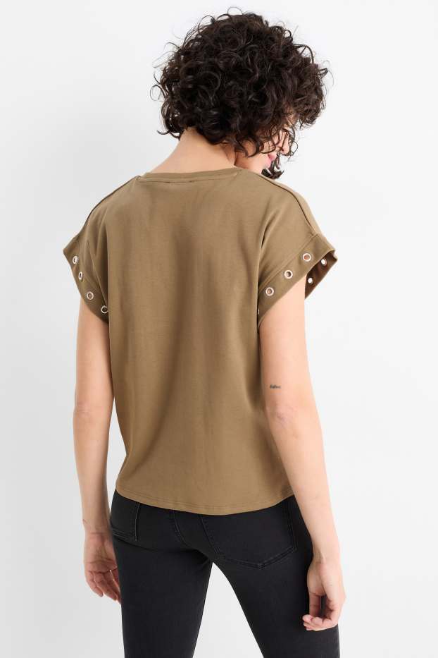 Dames - T-shirt - kaki
