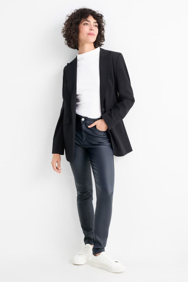 Dona - Pantalons - high waist - skinny fit - brillants - blau fosc