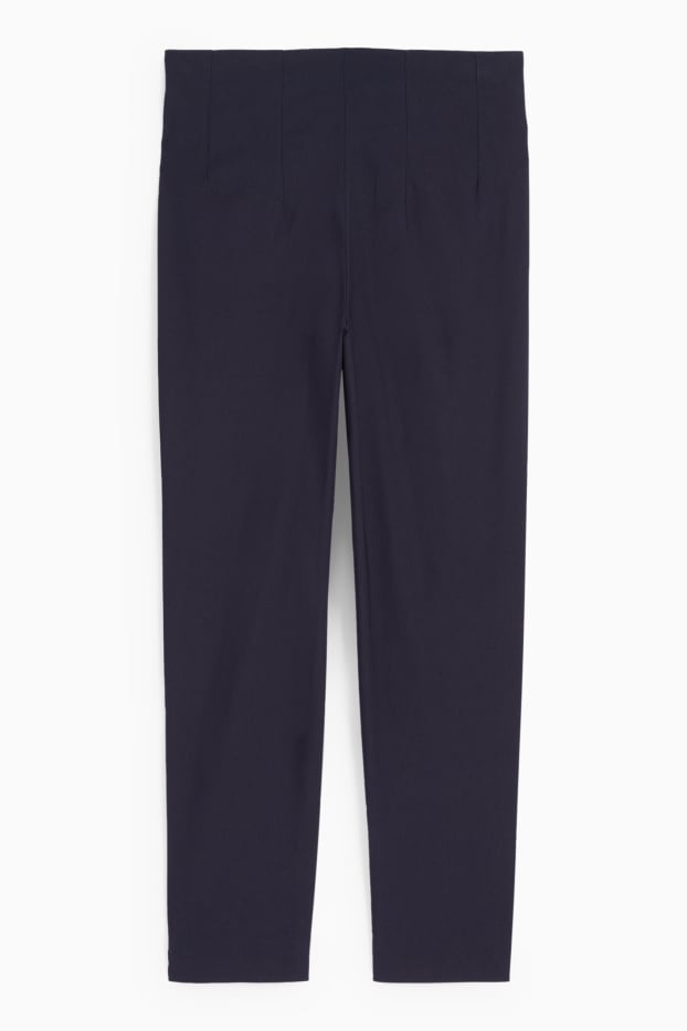 Dona - Pantalons de tela - high waist - slim fit - blau fosc