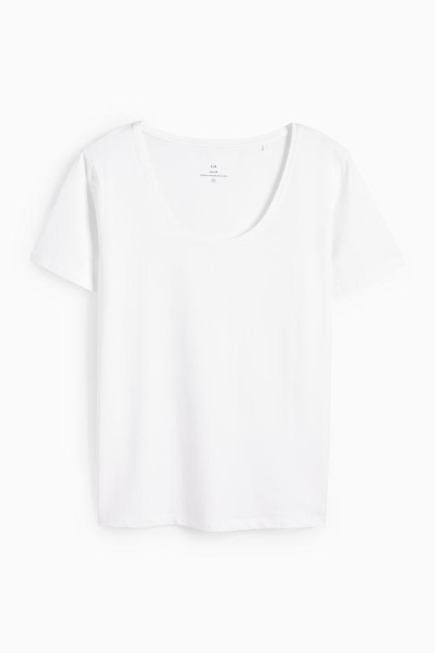 Damen - T-Shirt - Slim Fit - weiss