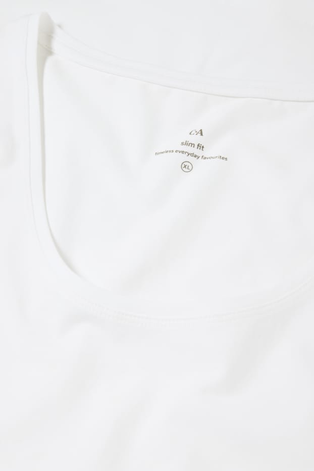 Damen - T-Shirt - Slim Fit - weiss