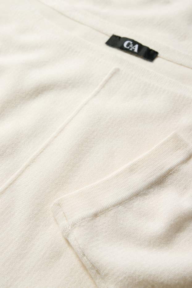 Femmes - Pull en maille fine - crème