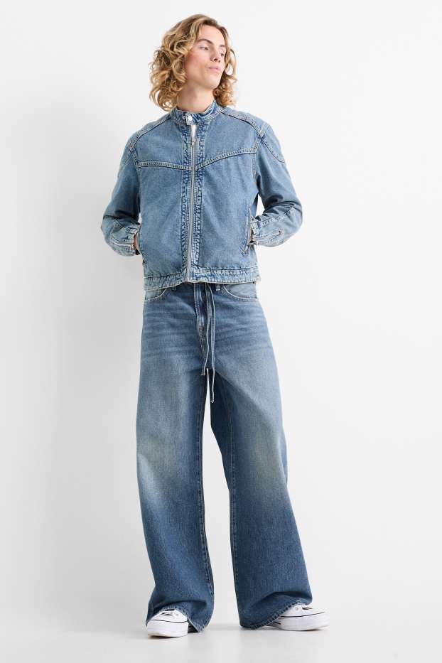Men - Wide leg jeans - blue denim