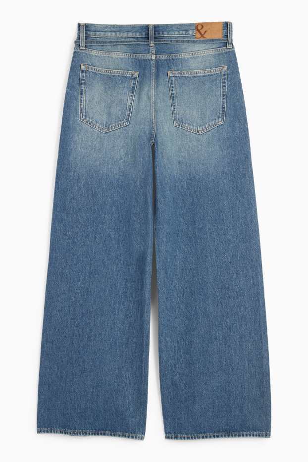 Men - Wide leg jeans - blue denim
