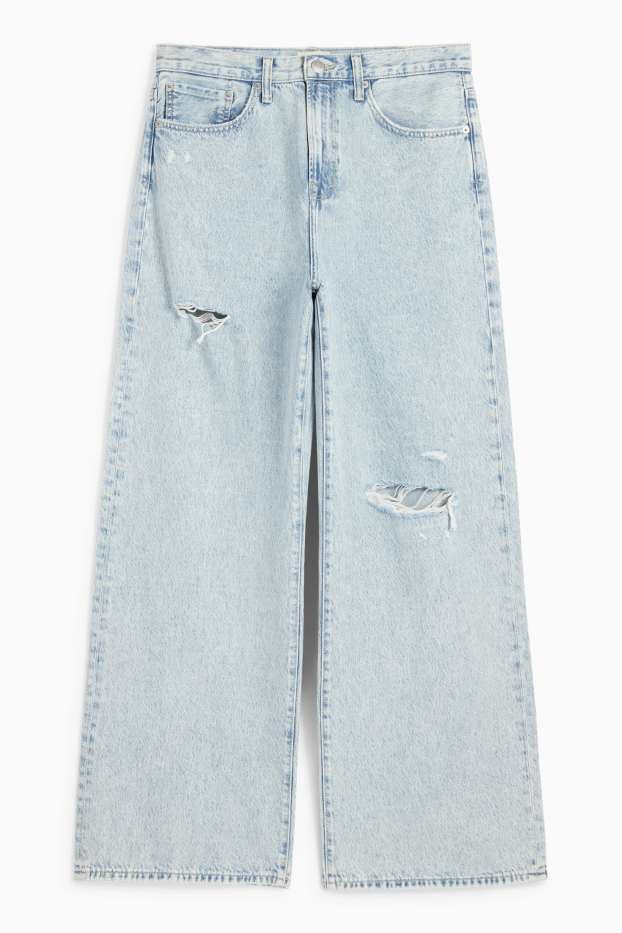 Pánské - Wide leg jeans - džíny - světle modré
