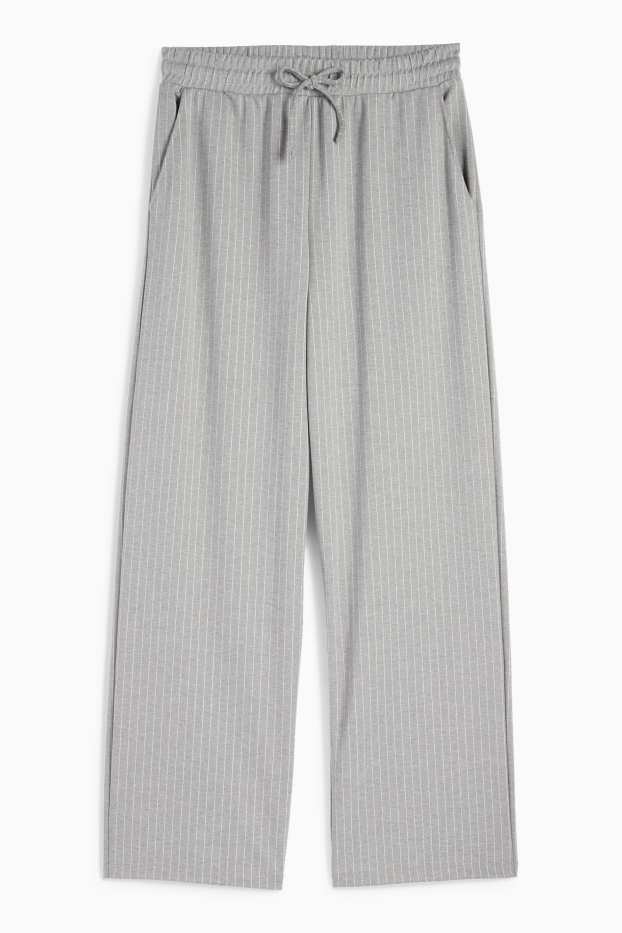 Femei - Pantaloni de trening - cu dungi - gri
