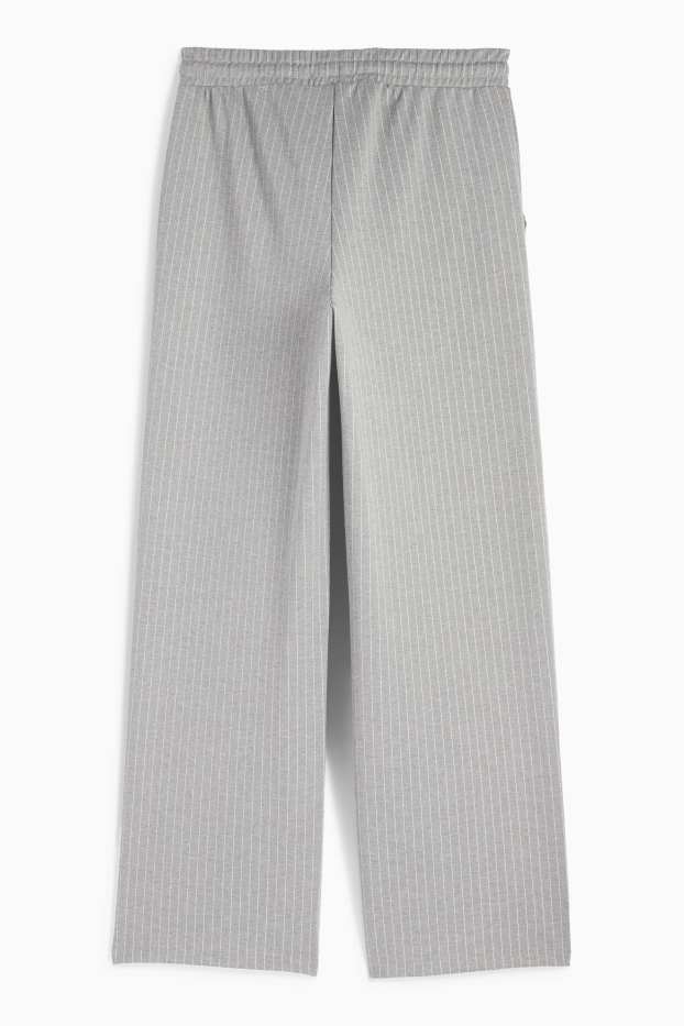 Femei - Pantaloni de trening - cu dungi - gri